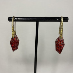 Boucles d'oreilles crochet en résine