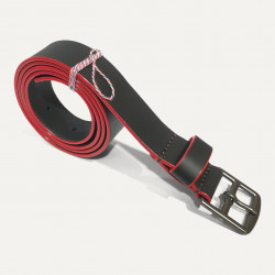 Ceinture sur mesure HARNACHEUR noir/rouge