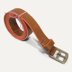 Ceinture sur mesure HARNACHEUR whisky/orange