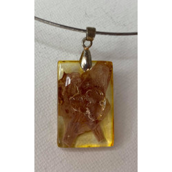 Pendentif fleur naturelle