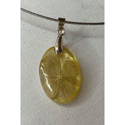 Pendentif fleur naturelle