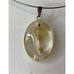 Pendentif fleur naturelle