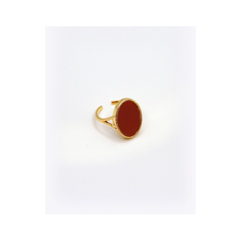 Bague Frida agathe rouge par Nila Paris