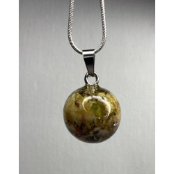 pendentif fleur naturelle - rose/boule