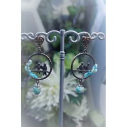 Boucles d'oreilles " Hirondelles "