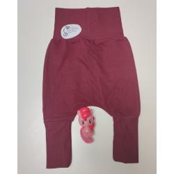 Sarouel jersey effet jeans framboise 3-9 mois