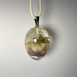 Pendentif fleur naturelle