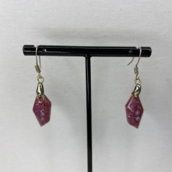 Boucles d'oreilles crochet en résine