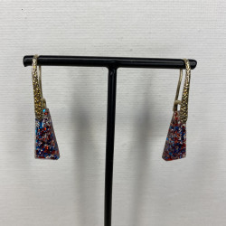 Boucles d'oreilles crochet en résine