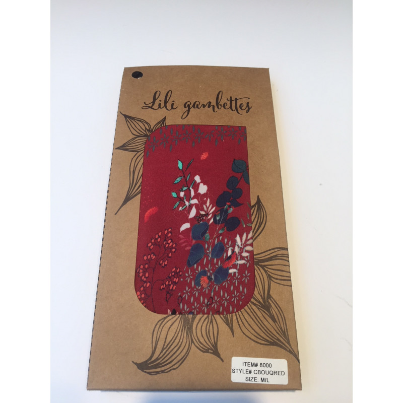 Collant fantaisie Lili Gambettes noir et rouge Poissons boutique