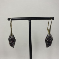 Boucles d'oreilles crochet en résine